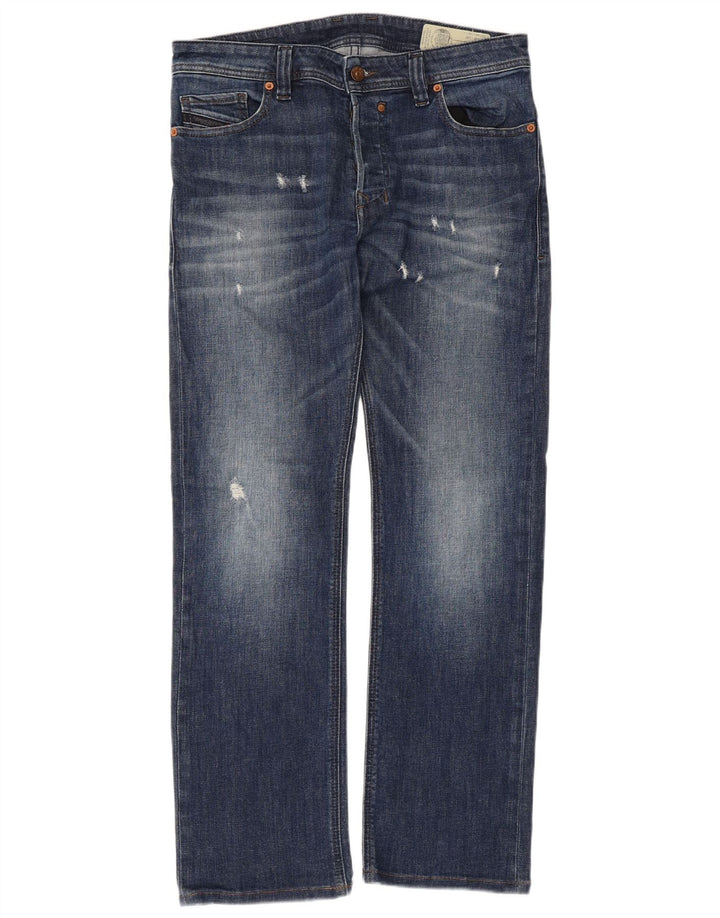 Diesel Herren Safado Regular Slim Straight Jeans W30 L30 Blaue Baumwolle