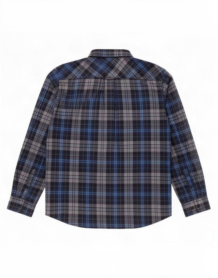 James Pringle Herren Flanellhemd 2XL Blau kariertes Polyester