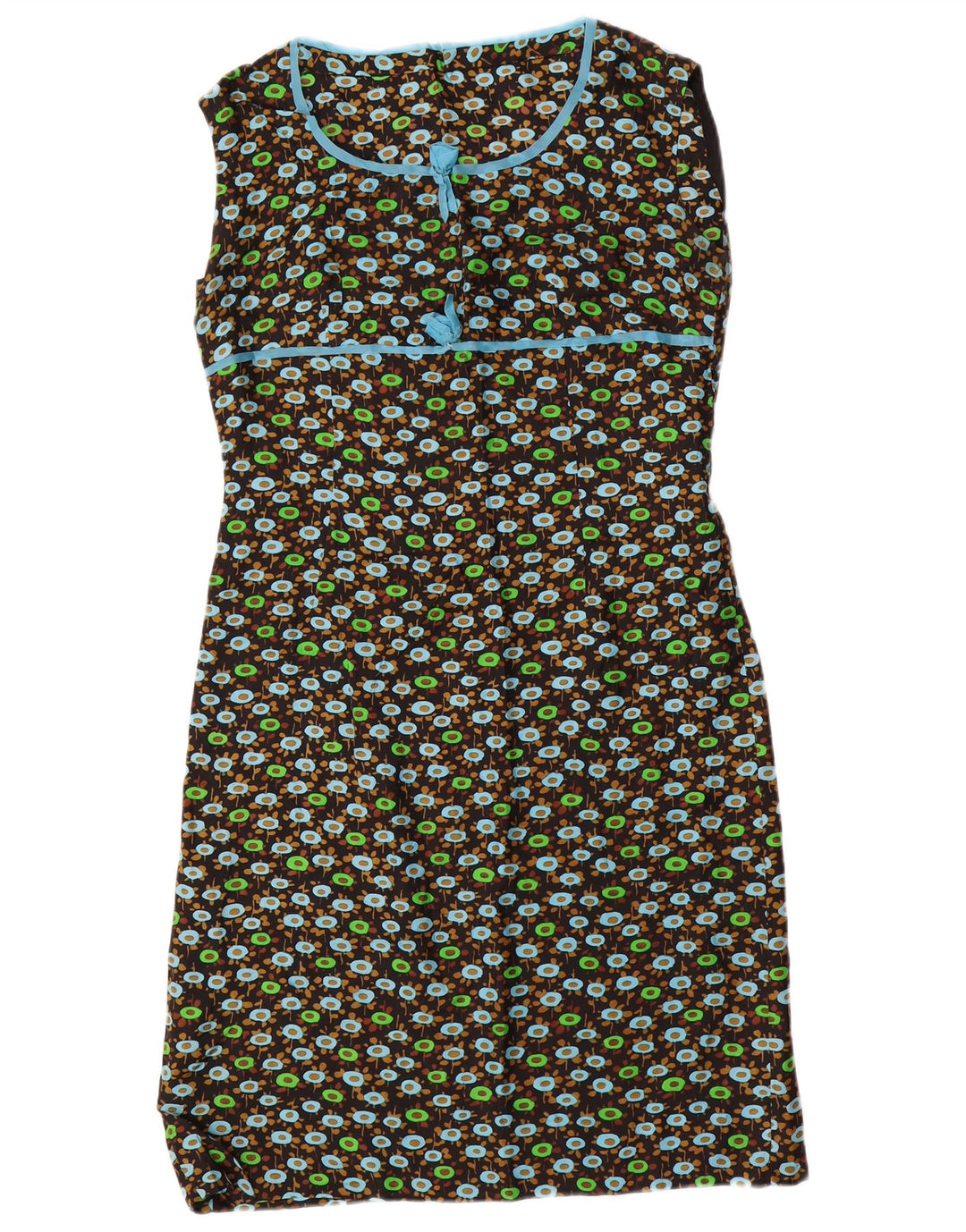 VINTAGE Damen 3/4-Ärmel 2-teiliges Set UK 14 Mittelschwarz geblümt