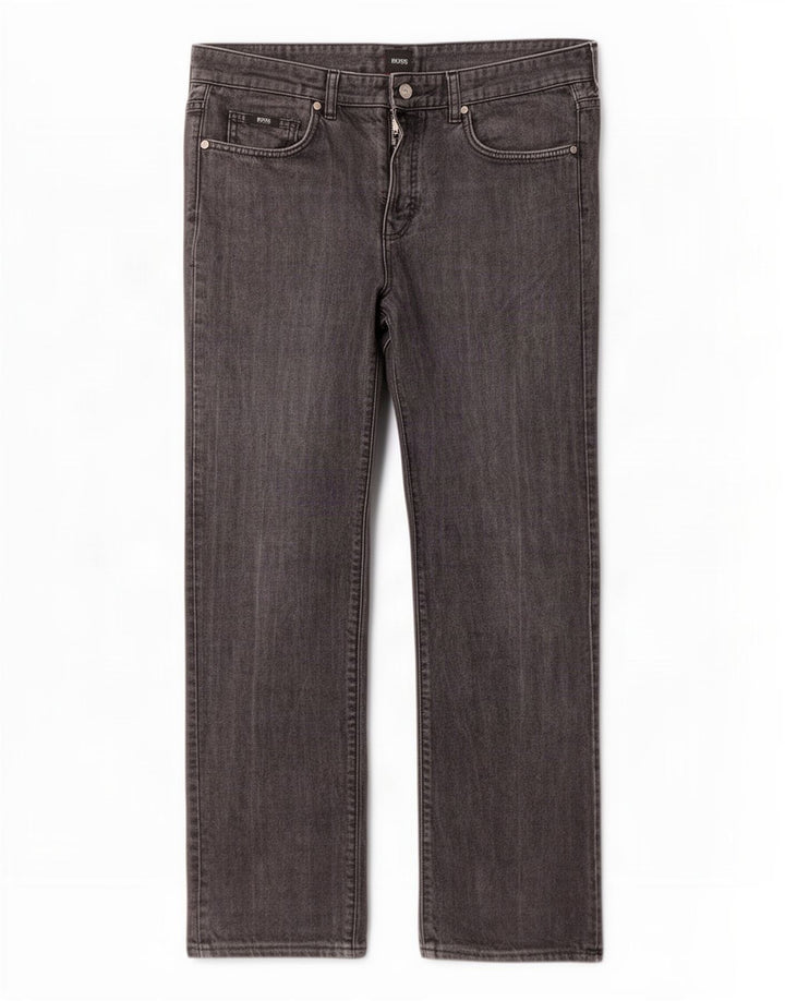 Hugo Boss Herren Straight Jeans W36 L30 Grau