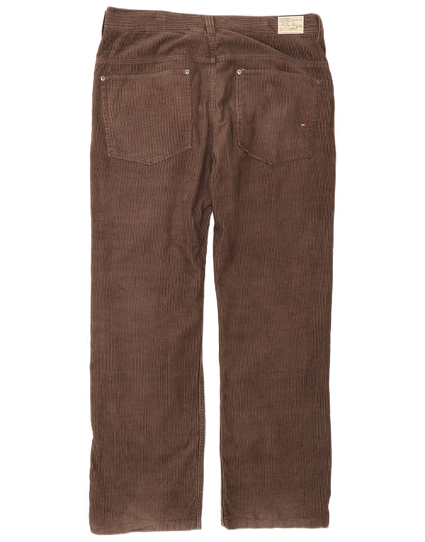 Tommy Hilfiger Gerade Cordhose für Herren, W38, L34, braune Baumwolle
