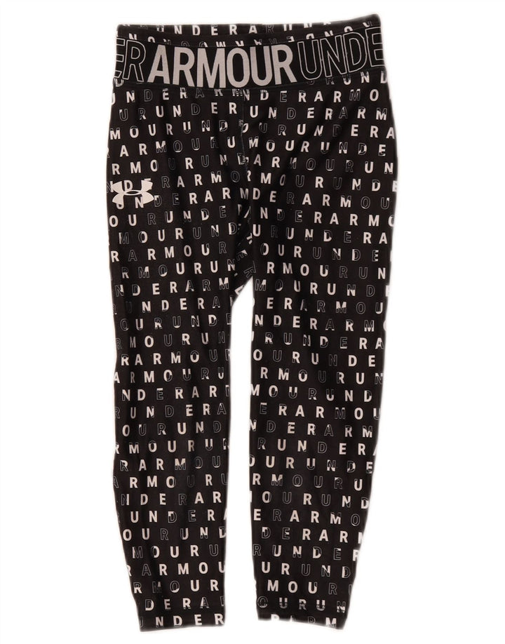 Under Armour Mädchen-Leggings mit Grafik, 7–8 Jahre, Größe S, Schwarz, Polyester