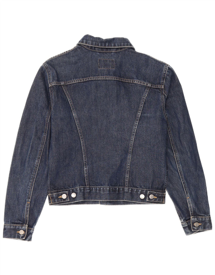 Rifle Womens Crop Denim Jacke UK 6 XS Blaue Baumwolle