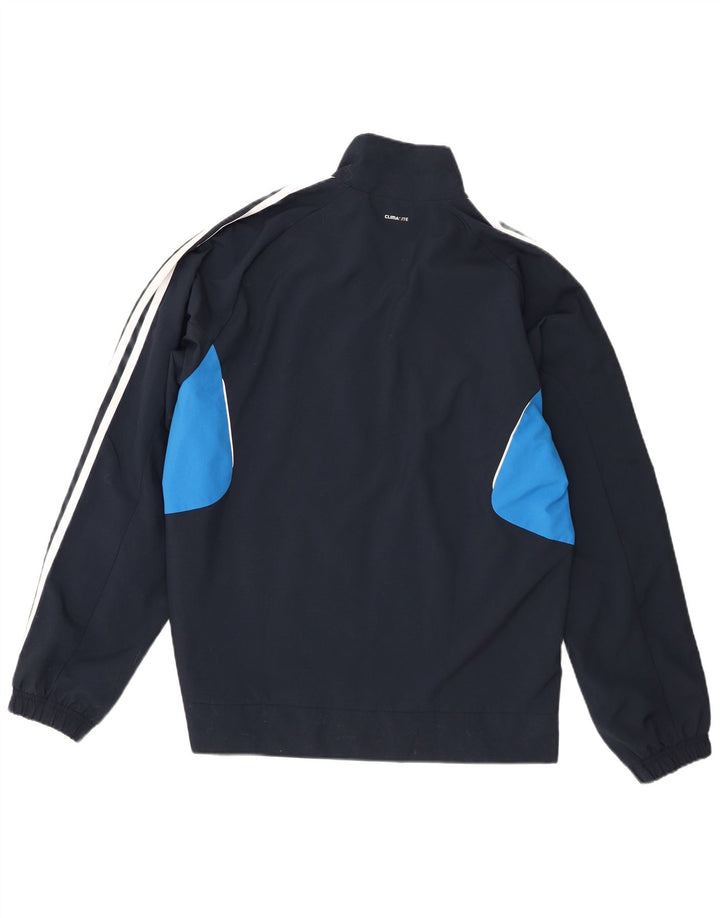 Adidas Herren Climalite Trainingsanzug Top Jacke Mittel Marineblau Farbblock