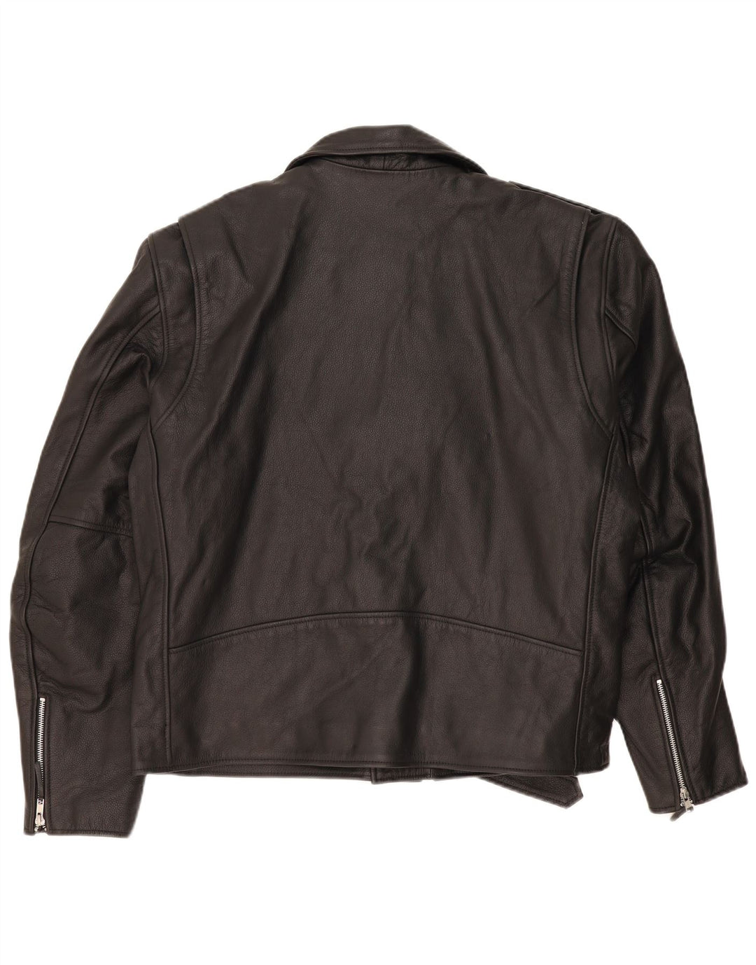 Highway 1 Herren Leder Bikerjacke UK 52 4XL Schwarzes Leder