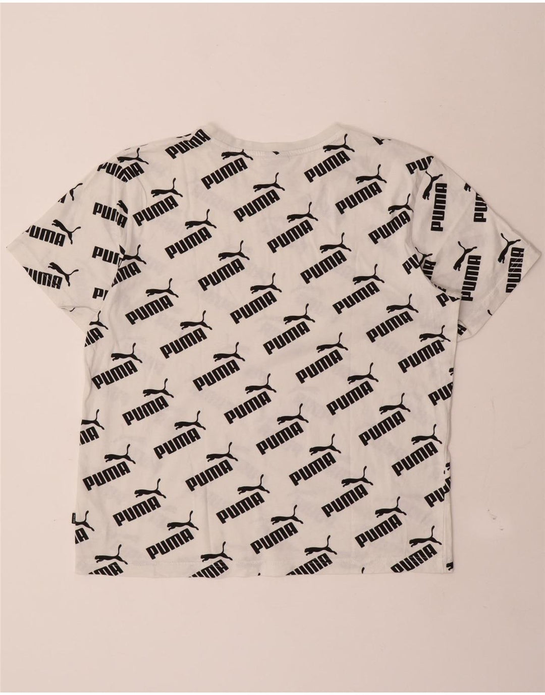 Puma Herren Grafik-T-Shirt-Oberteil aus mittelweißer Baumwolle