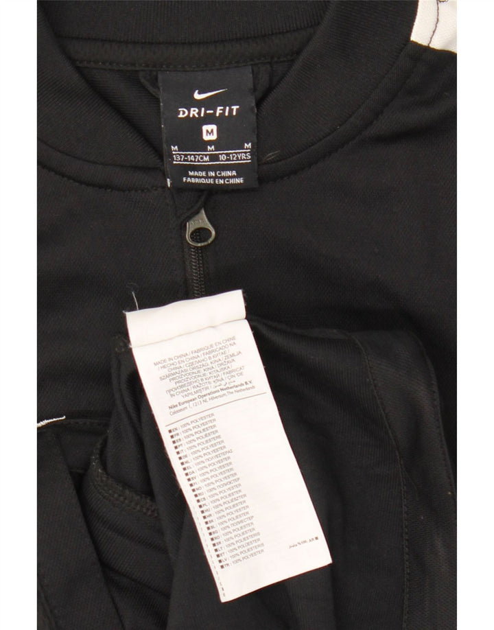 Nike Dri-Fit-Trainingsanzugoberteil für Jungen, 10–11 Jahre, Mittelschwarz, Farbblock