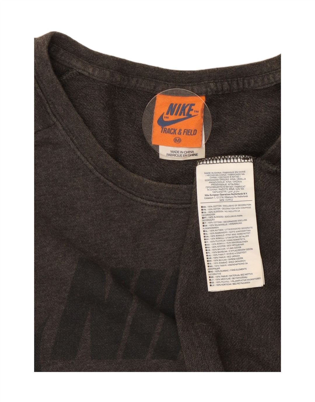 Nike Herren-Sweatshirt mit Grafik, mittelgraue Baumwolle