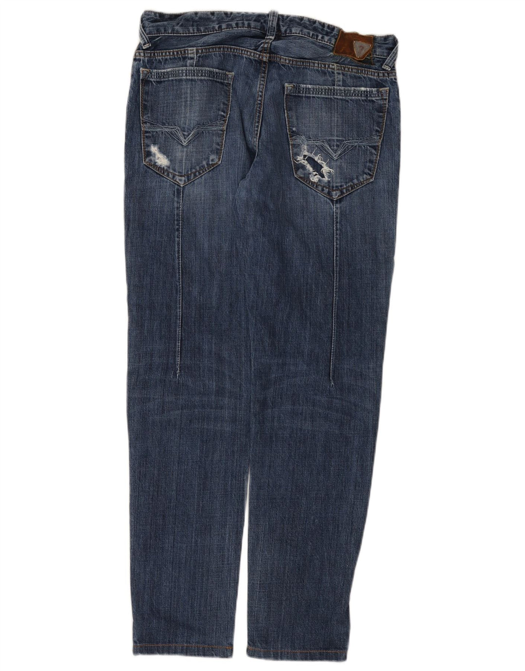 Guess Herren Distressed Slim Jeans W31 L30 Blaue Baumwolle