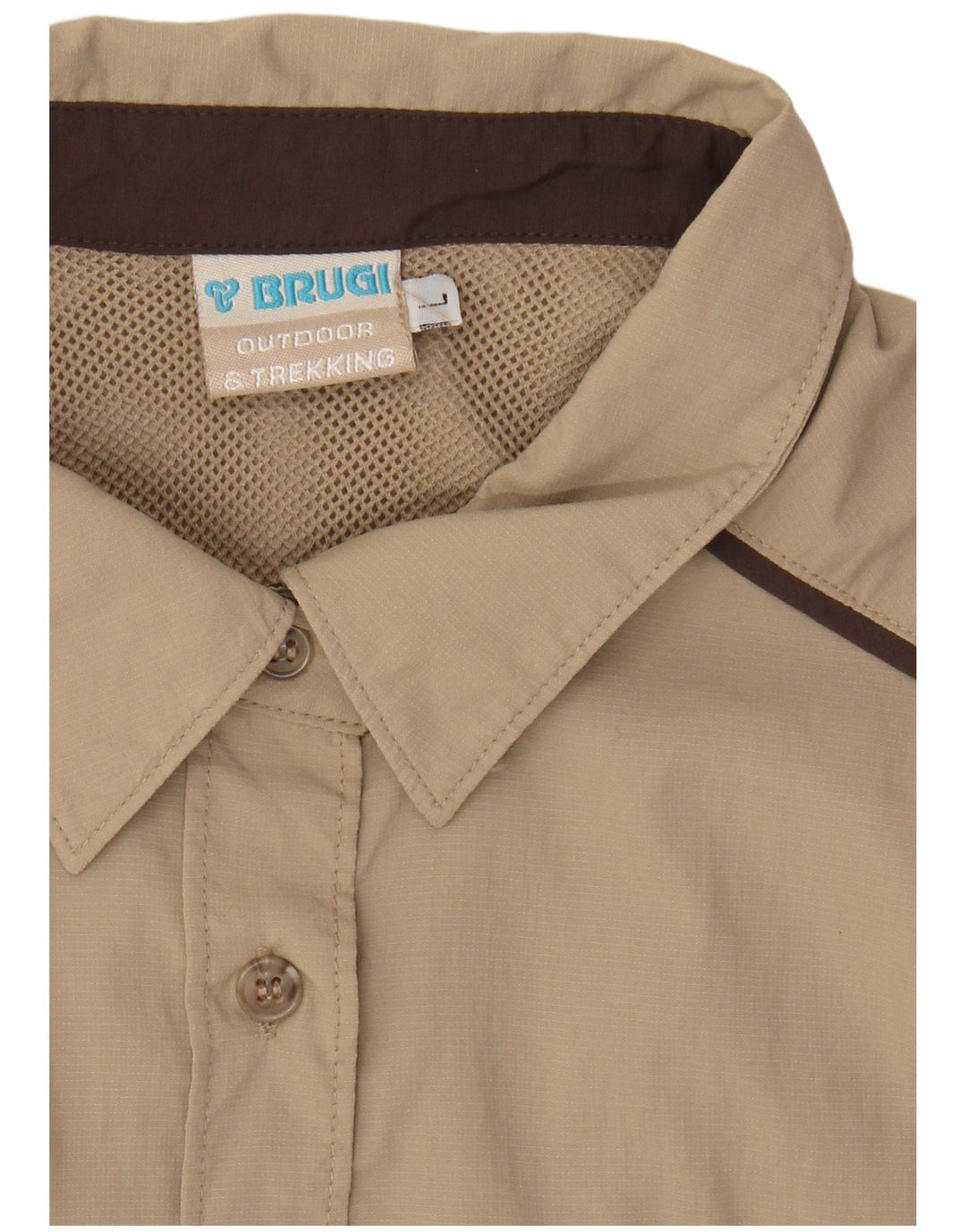 BRUGI Damenhemd UK 16 Large Beige Polyamid