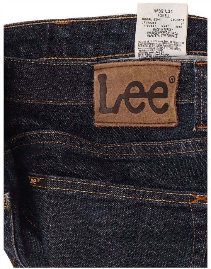 Lee Herren Powell Slim Jeans W32 L30 Marineblau Baumwolle