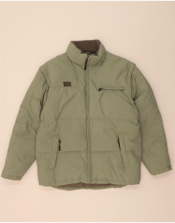 Fila Herren Wattierte Jacke UK 40 Large Grün Polyamid