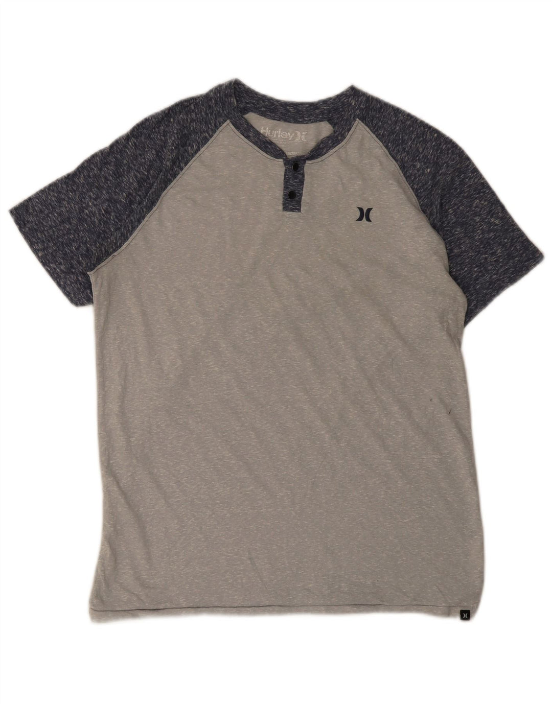 Hurley Mens Premium Fit T-Shirt Top Medium Grey Colourblock Polyester