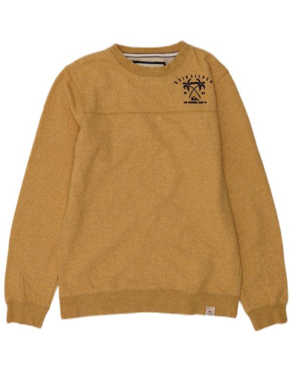 Quiksilver Herren-Sweatshirt, Pullover, Größe S, Gelb, Baumwolle
