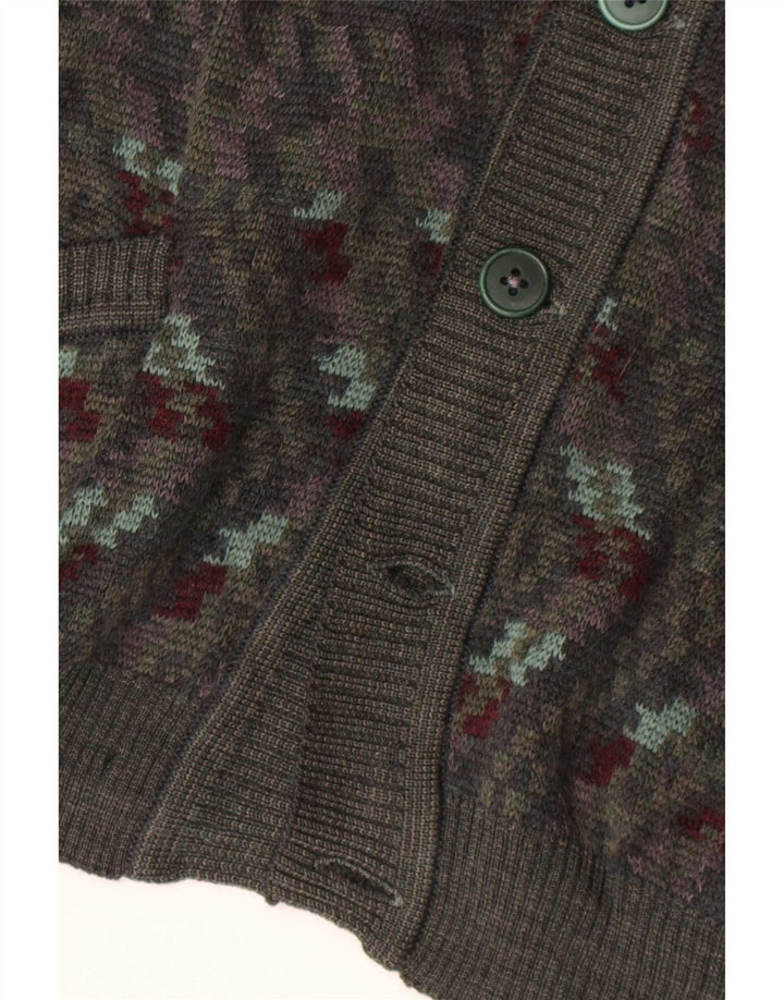 Vintage Herren-Strickjacke, groß, Grau