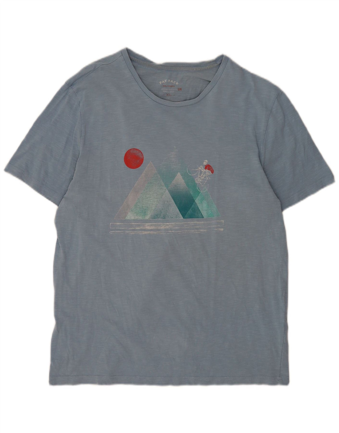 Fat Face Herren-T-Shirt mit Grafik, XL, Blau, Baumwolle