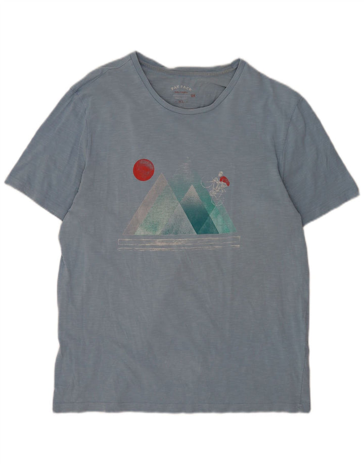 Fat Face Herren-T-Shirt mit Grafik, XL, Blau, Baumwolle