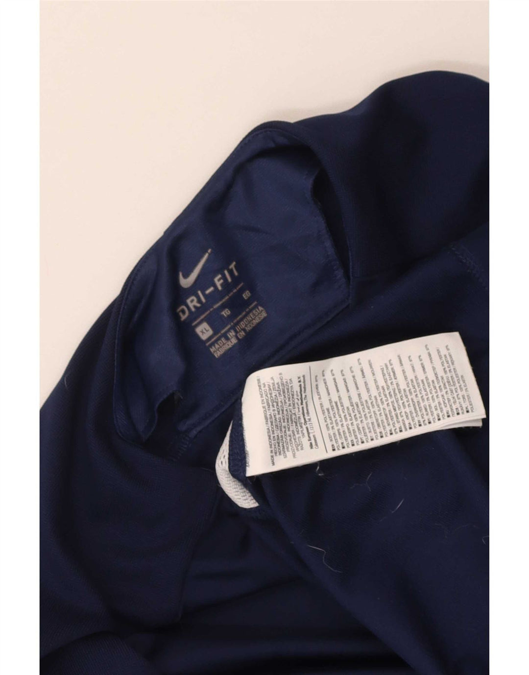 Nike Herren Dri Fit Pullover-Trainingsanzugoberteil mit Reißverschluss, XL, marineblaues Polyester
