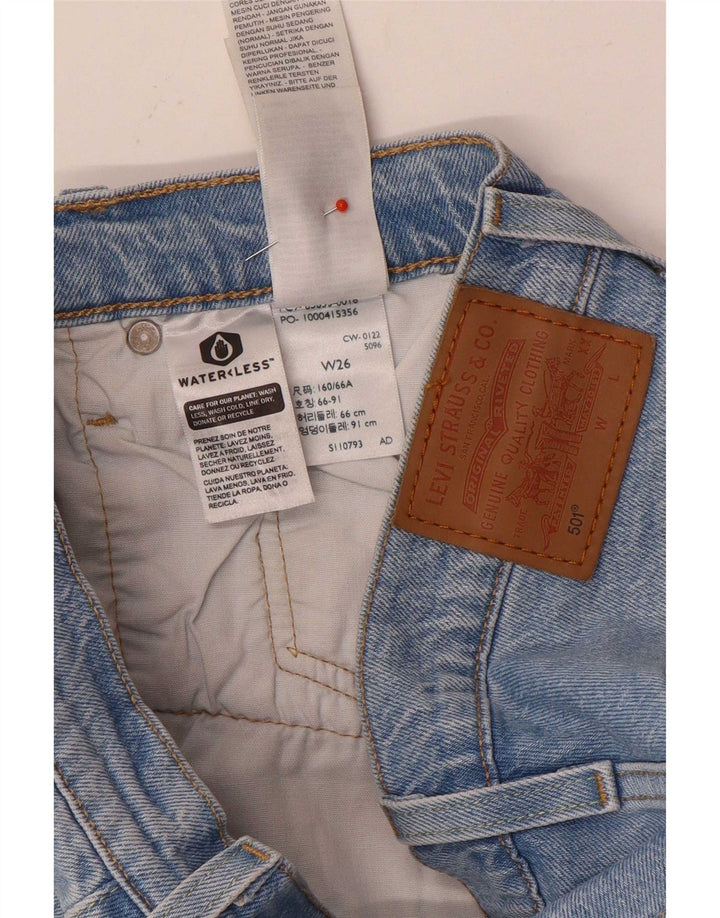 Levi's Damen 501 Denim Shorts W26 Small Blaue Baumwolle