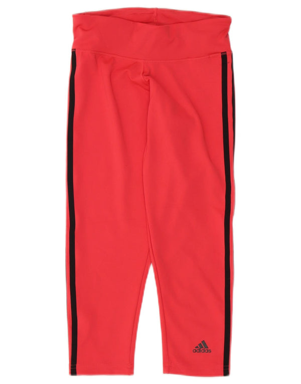 Adidas Damen Capri-Leggings UK 4/6 XS Rosa Polyester