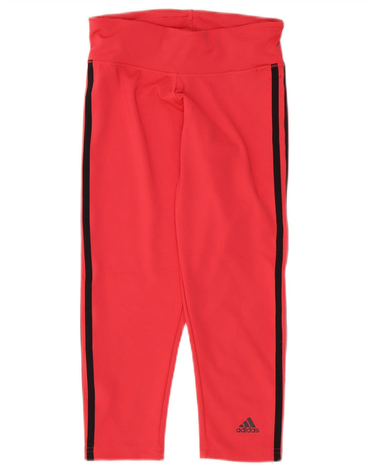 Adidas Damen Capri-Leggings UK 4/6 XS Rosa Polyester