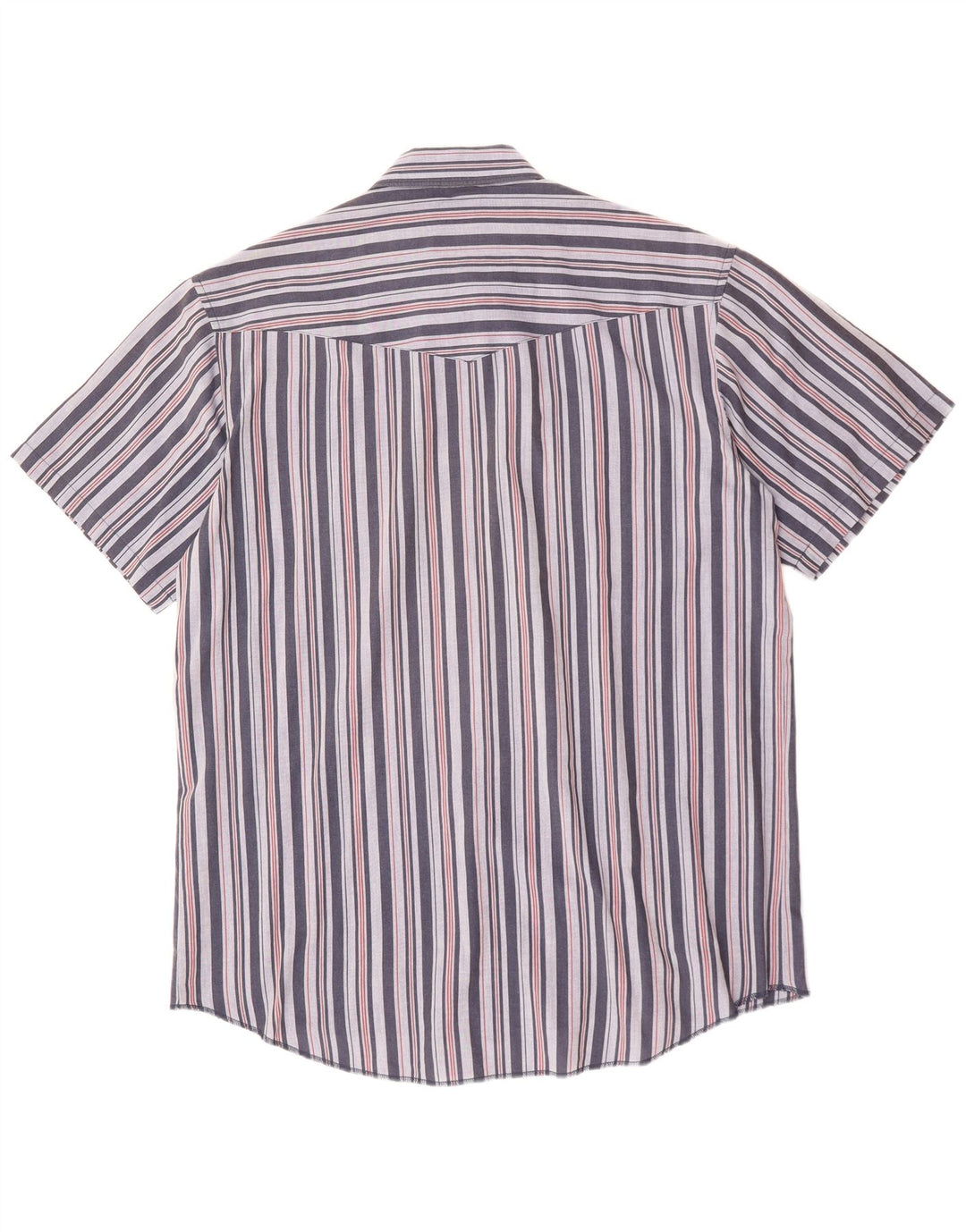 Wrangler Herren Kurzarmhemd Größe 17 XL Blau gestreift