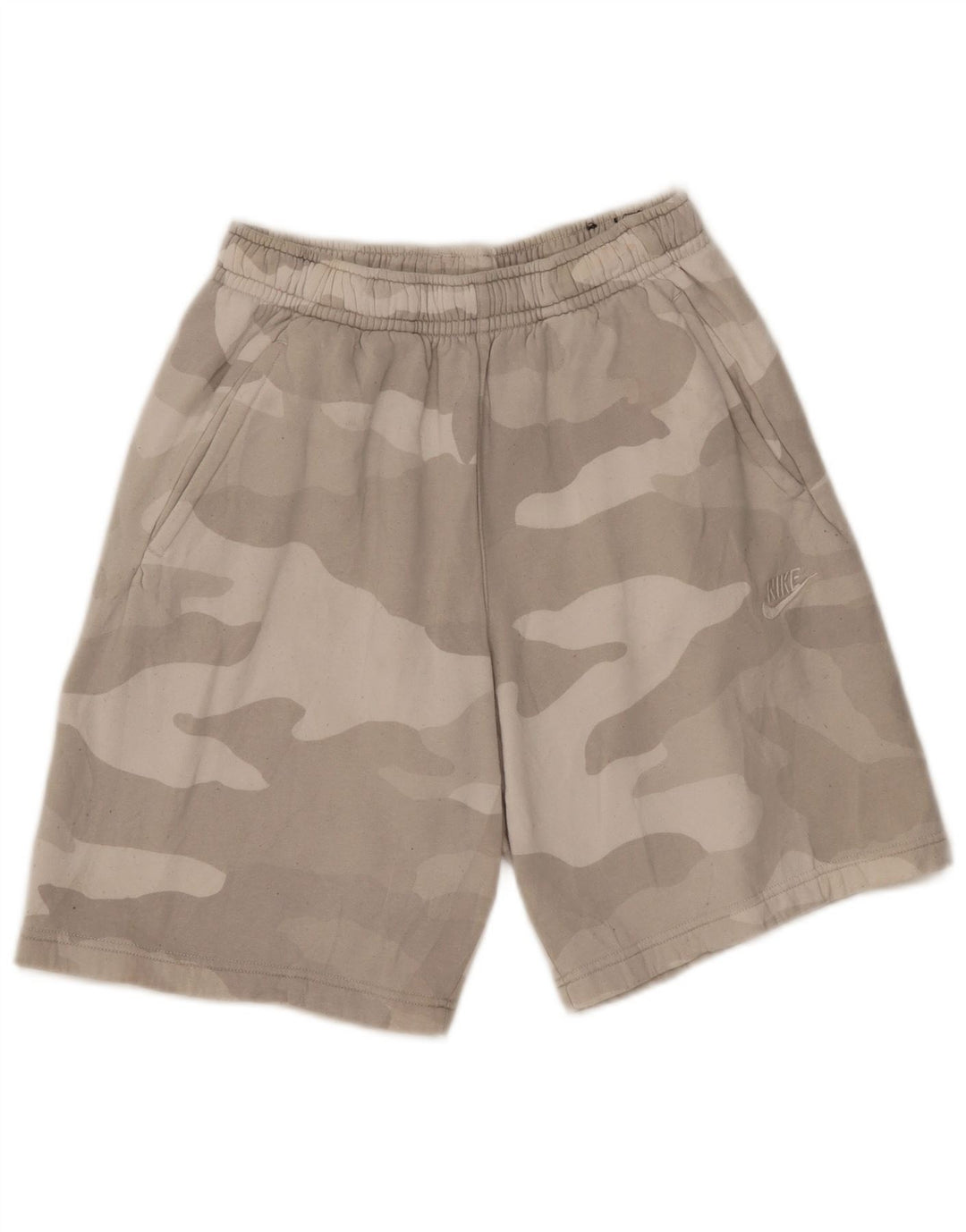 Nike Herren-Sportshorts, klein, graue Camouflage-Baumwolle