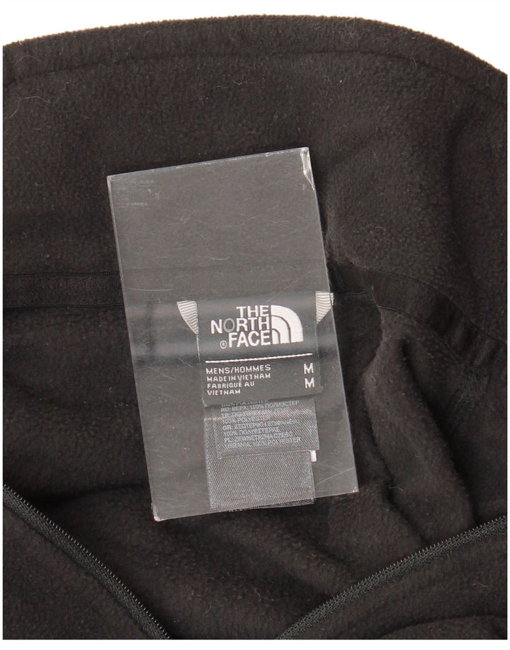THE NORTH FACE Herren-Fleecepullover mit Reißverschluss am Hals, Mittelschwarzes Polyester