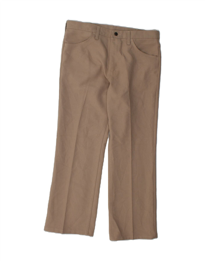 WRANGLER Womens Straight Casual Trousers W34 L29 Beige Polyester Vintage Wrangler and Second-Hand Wrangler from Messina Hembry 