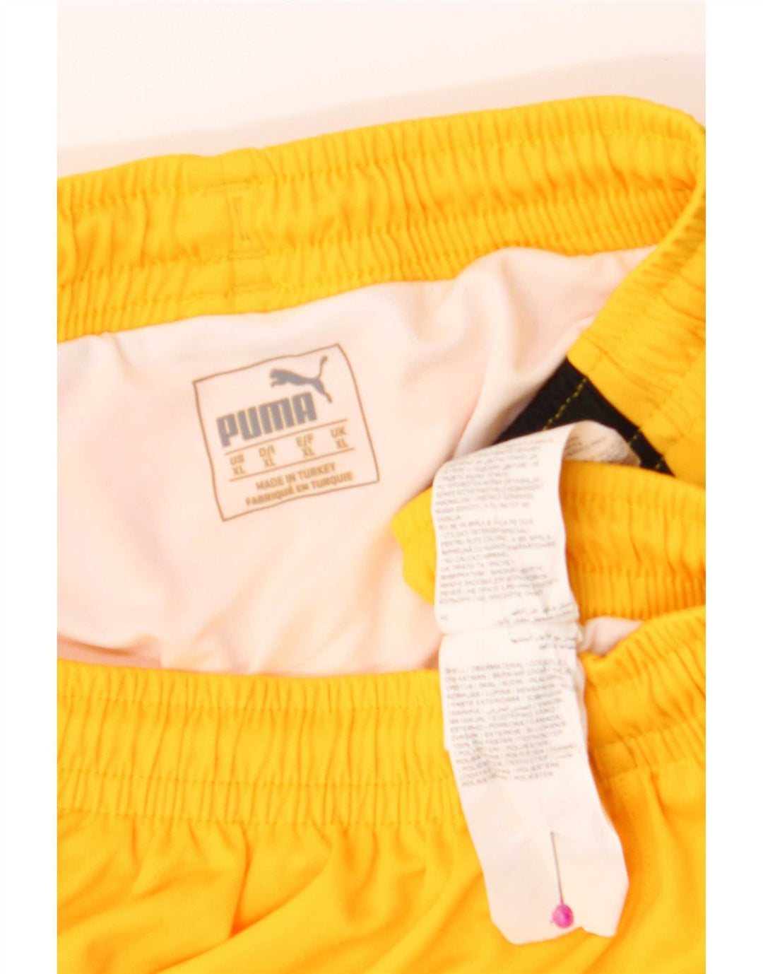 Puma Herren Sport Shorts XL Gelb Colourblock Polyester