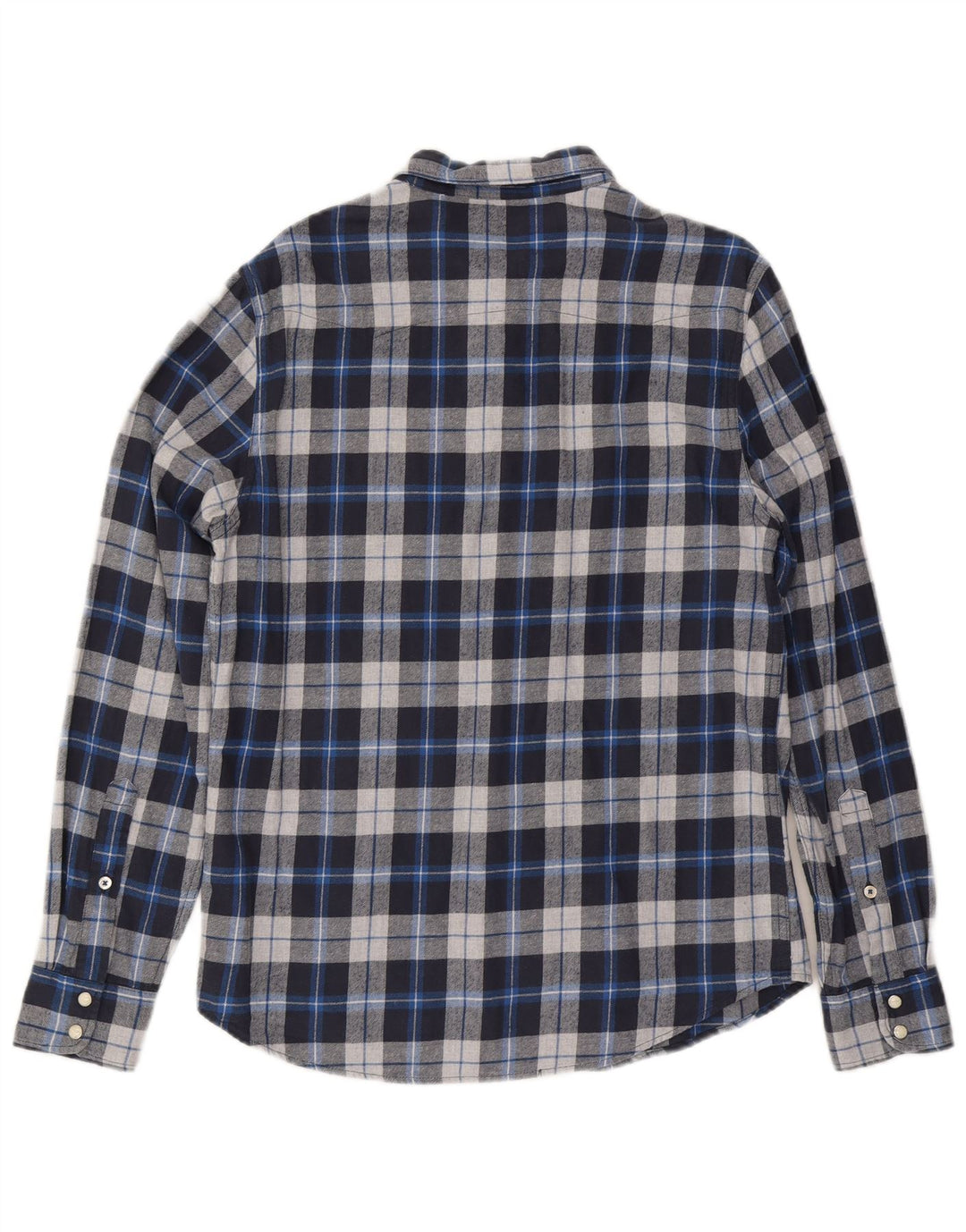 Lee Herren-Flanellhemd mit normaler Passform, mittelblau karierte Baumwolle