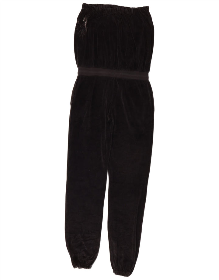 Trägerloser Damen-Jumpsuit aus Velours von Iceberg, Größe 44, mittelschwarz, Baumwolle