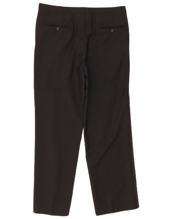 Vintage Herren-Anzughose mit Pegged-Anzug, W36, L31, Schwarz