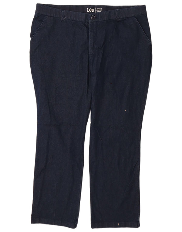 LEE Damen-Jeans mit mittelhohem Bund und normaler Passform, gerade Passform, US 20, 3XL, W40, L29, Marineblau