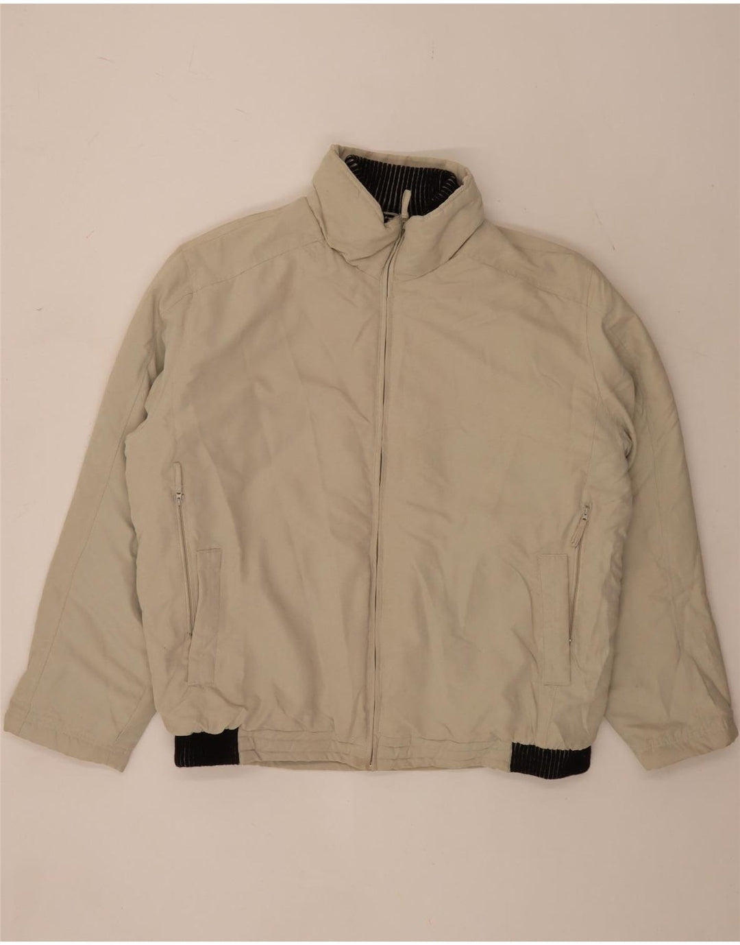 Vintage Herren Bomberjacke UK 42 XL Beige Colourblock Polyester