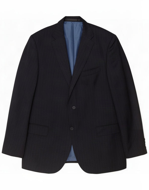Marks & Spencer Herren-Blazer mit 2 Knöpfen, UK 42, Größe L, grau, Nadelstreifen