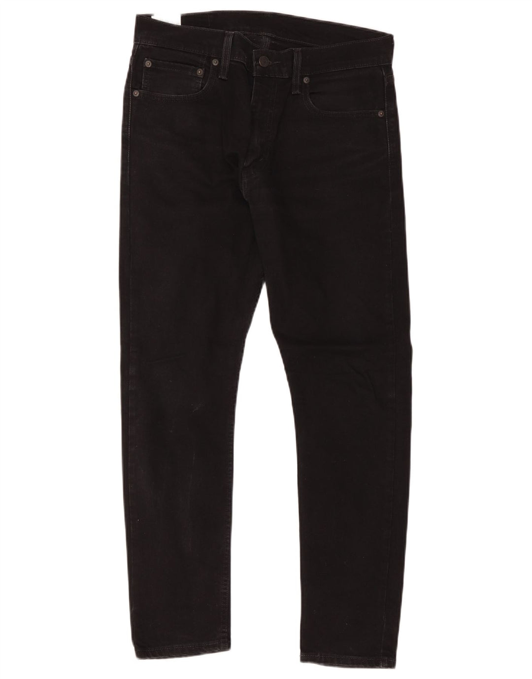 Levi's Herren 512 Slim Tapered Jeans W32 L30 Schwarze Baumwolle