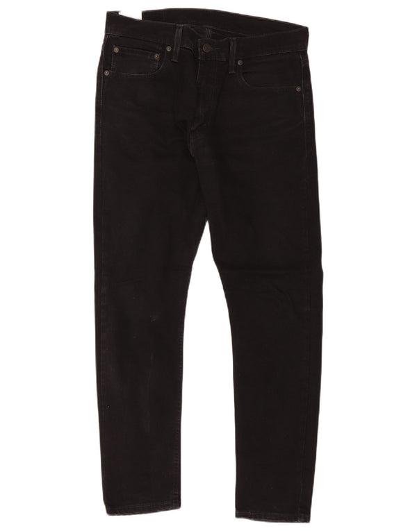 Levi's Herren 512 Slim Tapered Jeans W32 L30 Schwarze Baumwolle