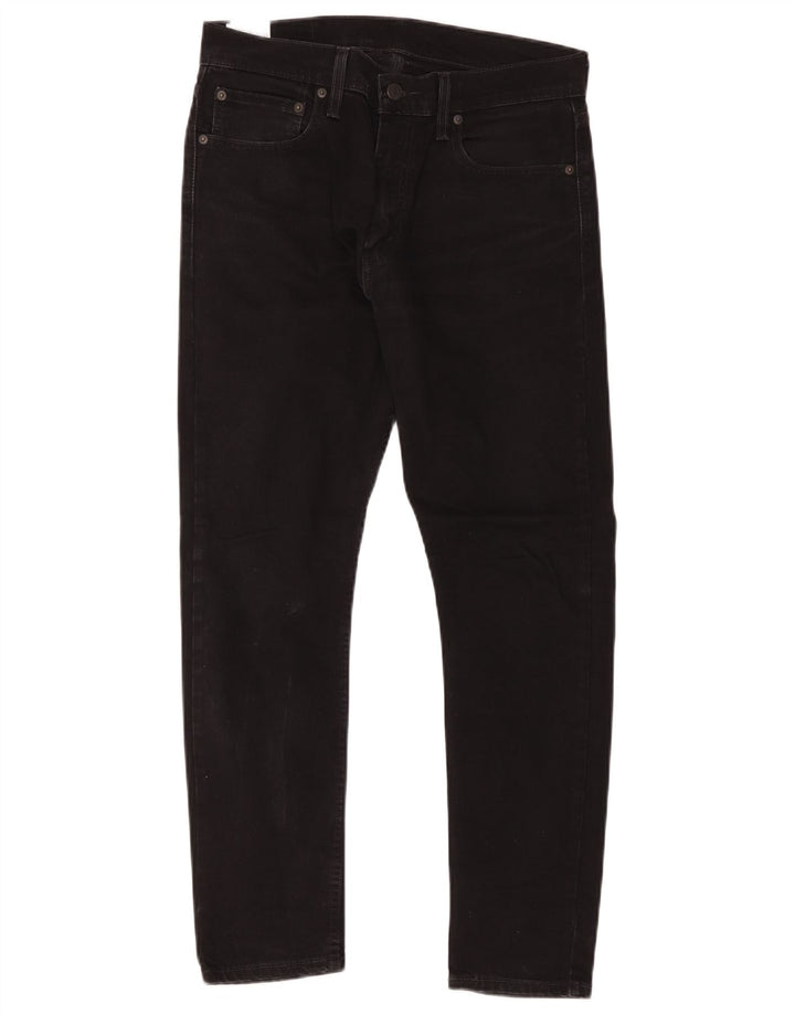 Levi's Herren 512 Slim Tapered Jeans W32 L30 Schwarze Baumwolle
