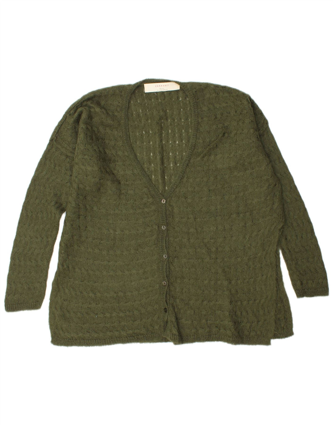 Zara Damen-Strickjacke in Übergröße, Gr. 14, Mittelgrün