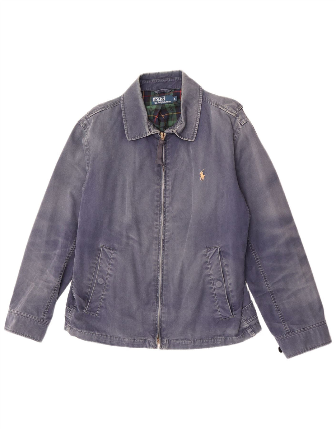 Polo Ralph Lauren Herren Bomberjacke UK 40 Große blaue Baumwolle
