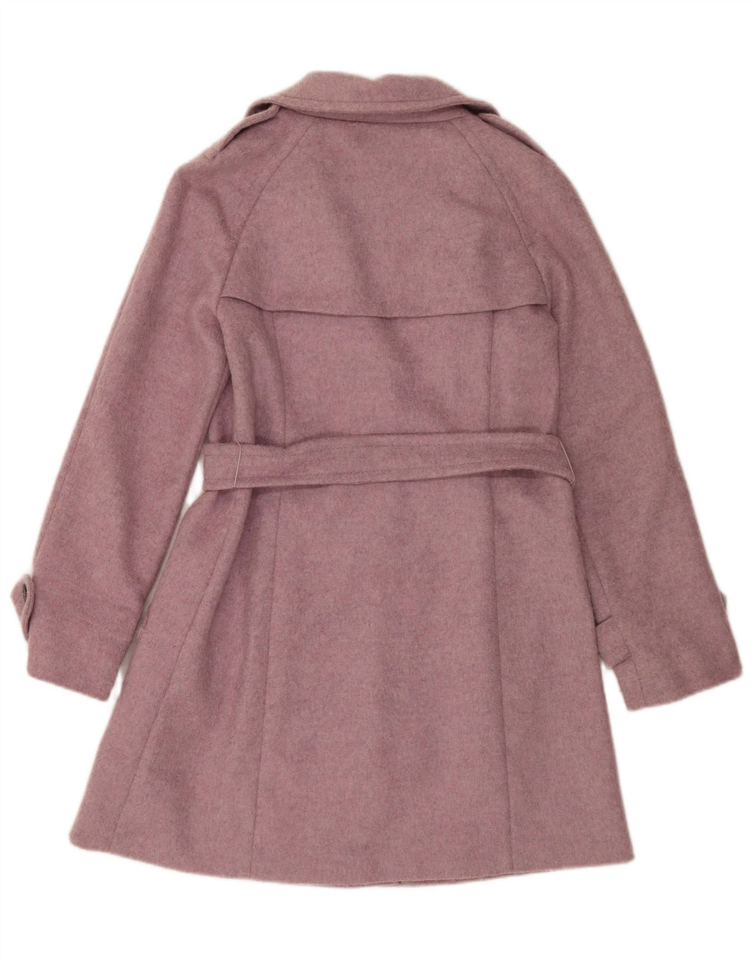 Max Mara Damen-Wochenend-Trenchcoat in Übergröße, UK 6, XS, rosafarbene Schurwolle