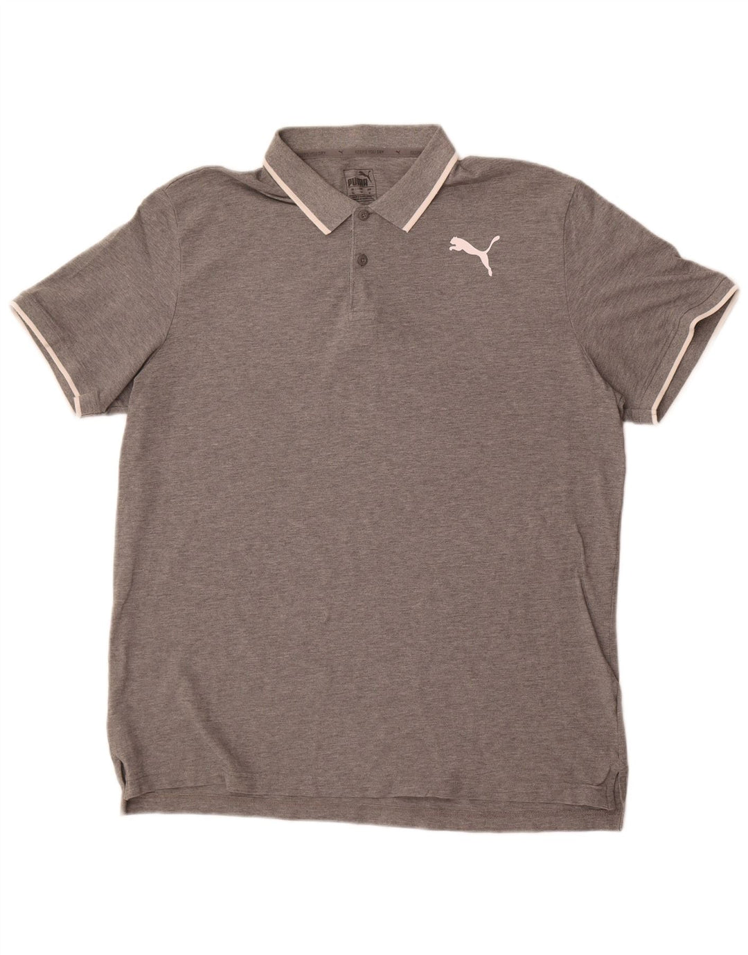 Puma Herren Poloshirt XL Grau meliert