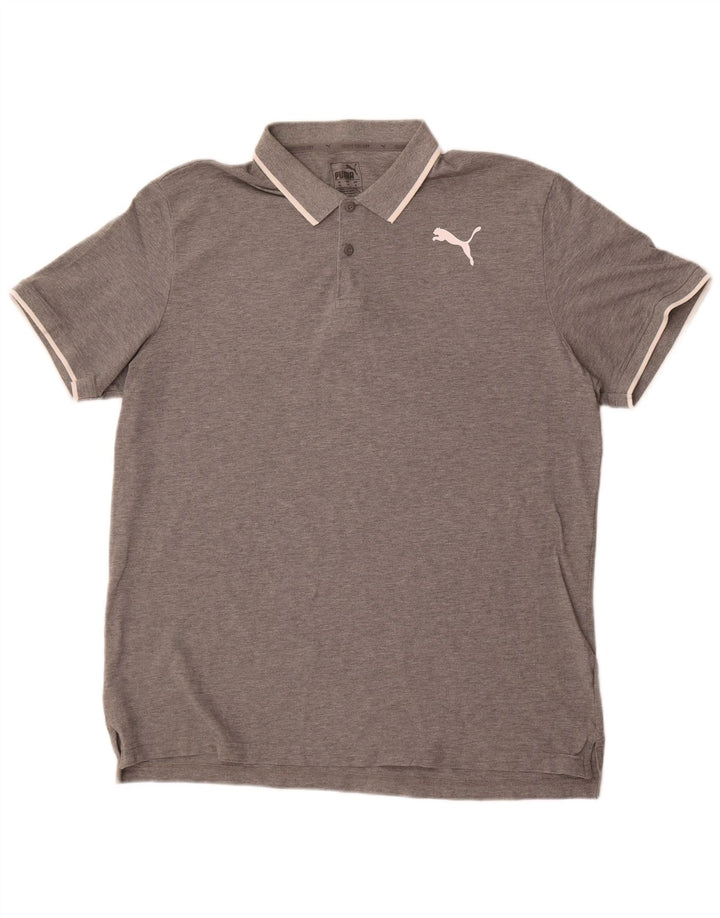 Puma Herren Poloshirt XL Grau meliert