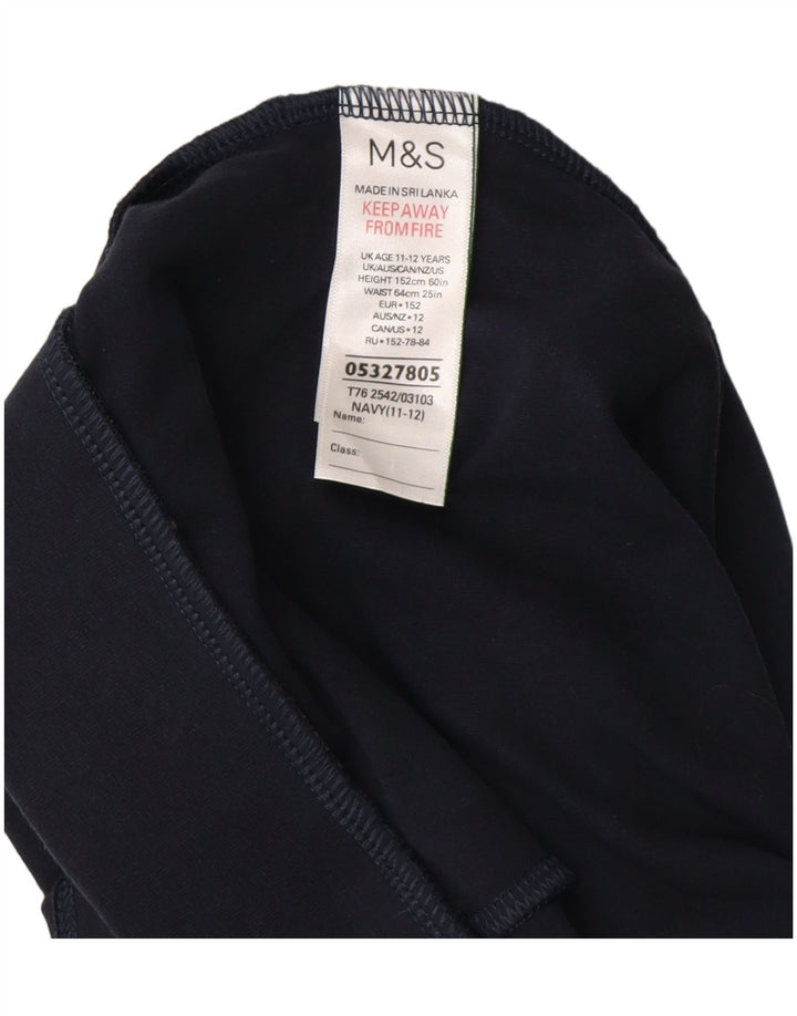 MARKS & SPENCER Skort für Mädchen, 11–12 Jahre, marineblaue Baumwolle