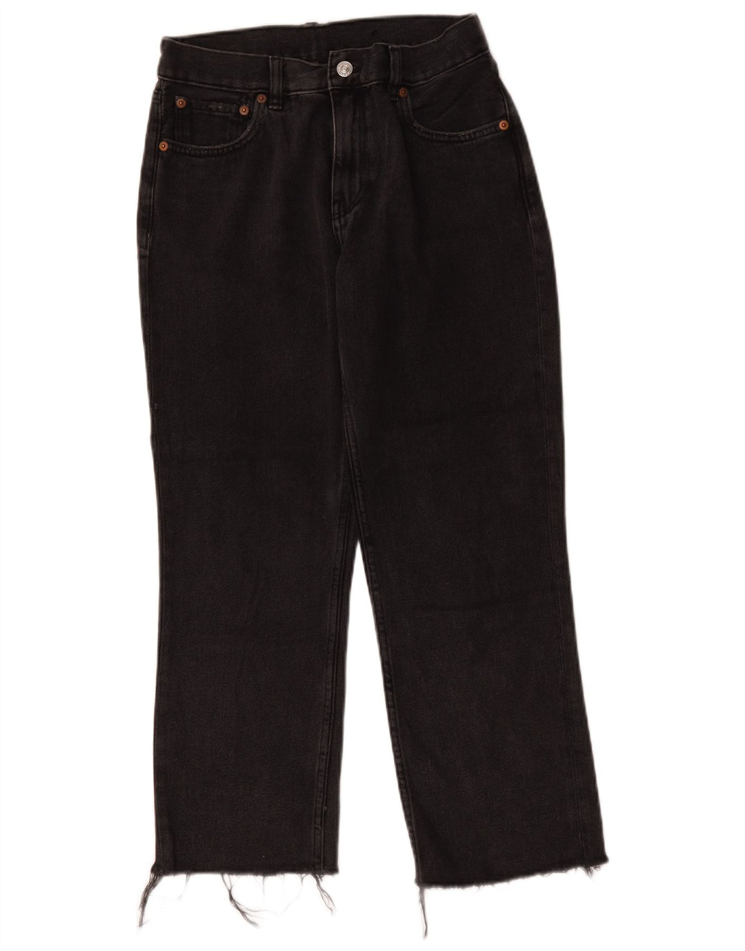 Vintage Damen Straight Jeans W30 L25 Schwarze Baumwolle