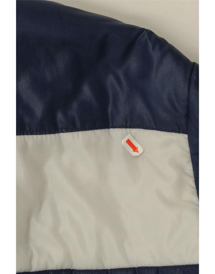 Eliana Herren Wattierte Jacke UK 40 Large Marineblau gestreift