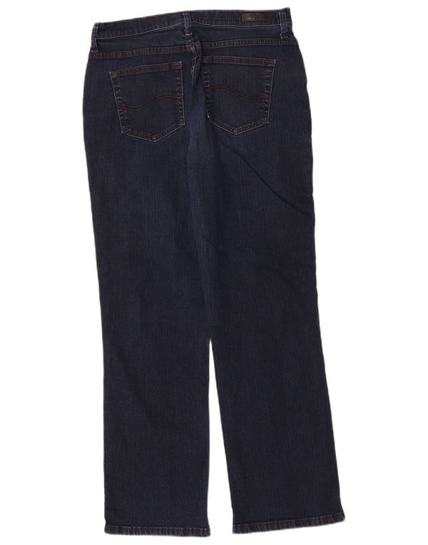 Lee Womens Relaxed Fit Straight Jeans US 12 Large W32 L30 Marineblaue Baumwolle