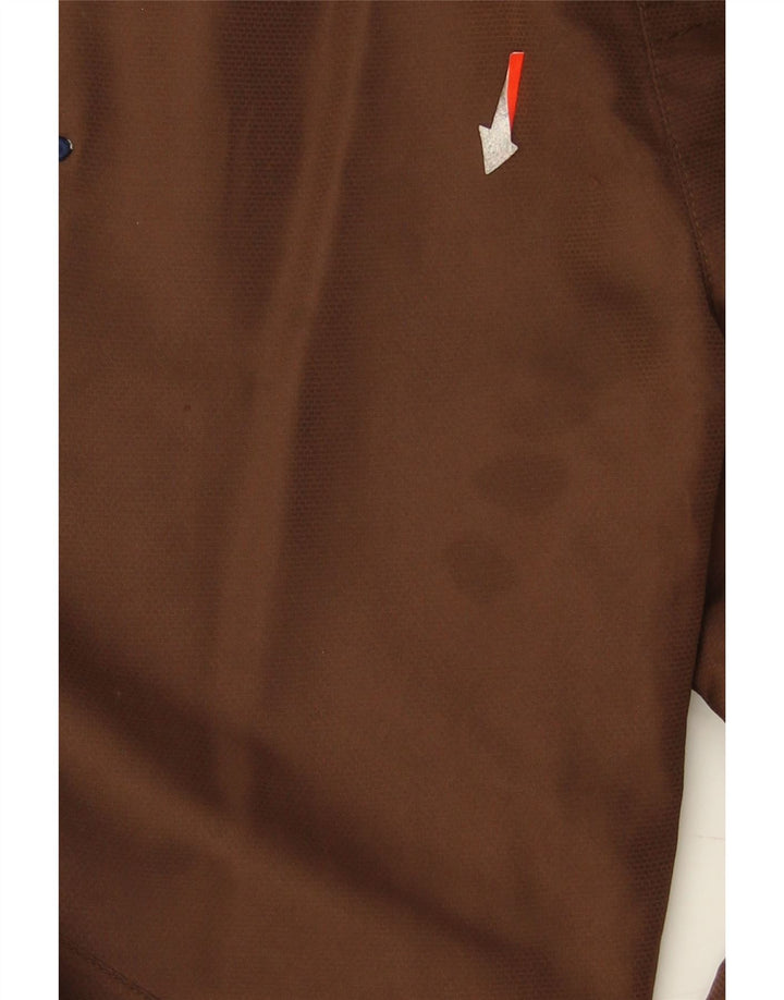 MACRON Boys Tracksuit Trousers Joggers 15-16 Years Small Brown Colourblock Vintage Macron and Second-Hand Macron from Messina Hembry 