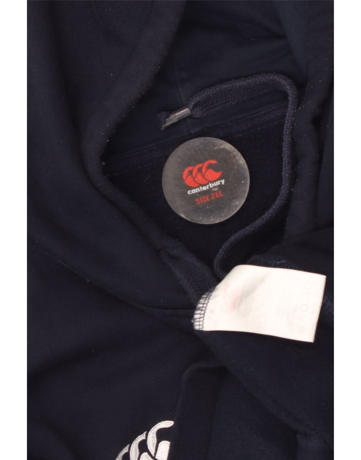 CANTERBURY Herren Kapuzenpullover 2XL Marineblau Baumwolle